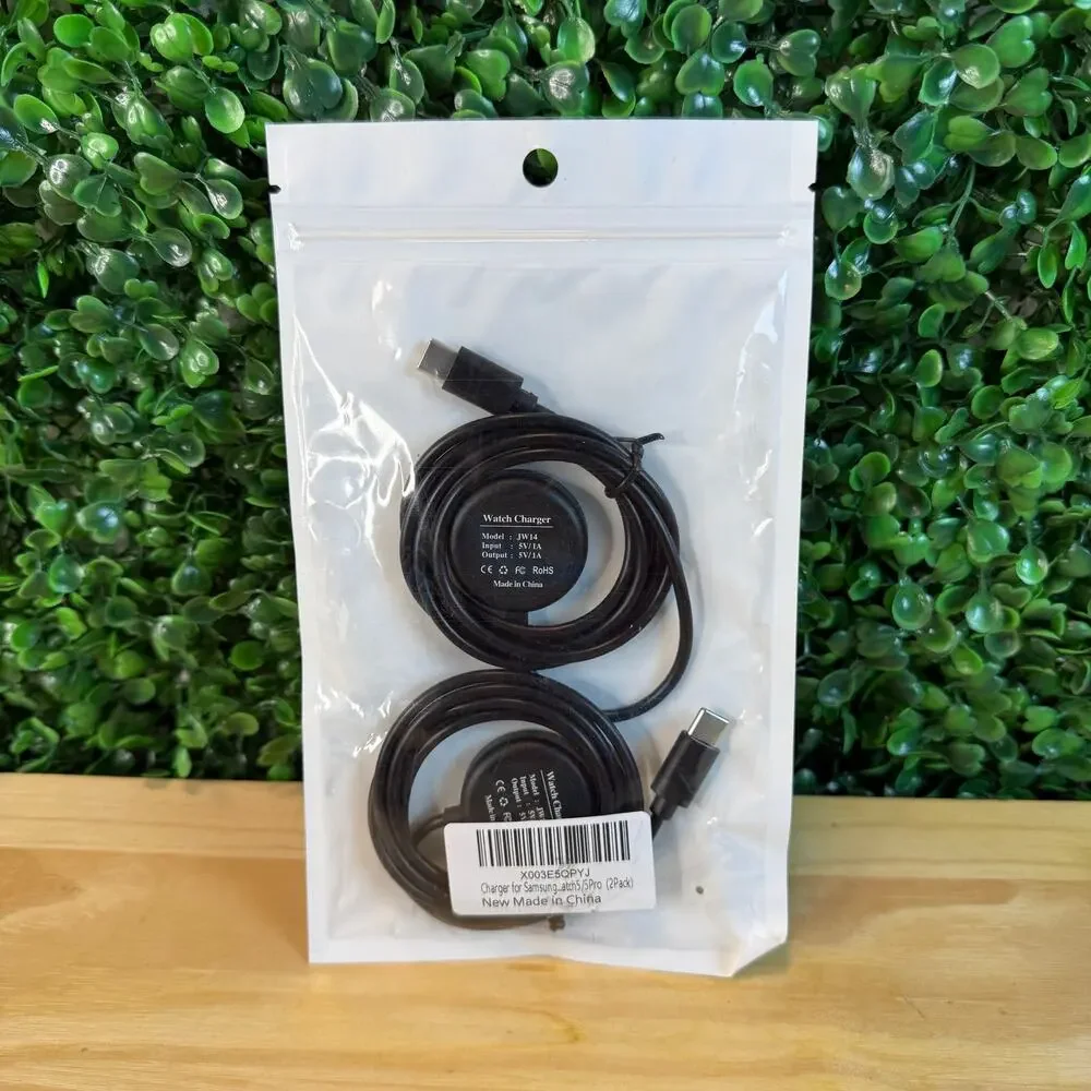 New Sealed Watch Charger 5V for Samsung 5 and 5 Pro - 2 Pack 3 Ft Ships from US